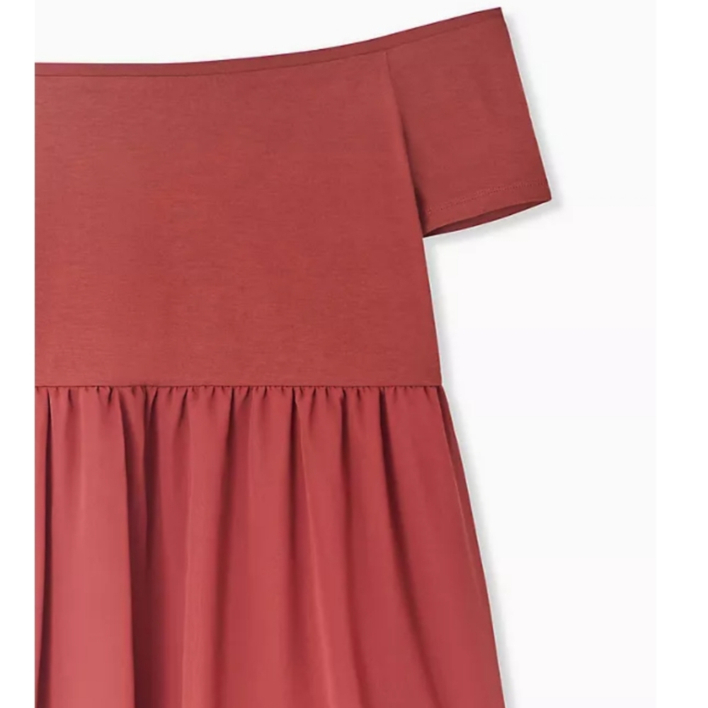 Brick Red Torrid Off Shoulder Top 4X NWT - Picture 2 of 5